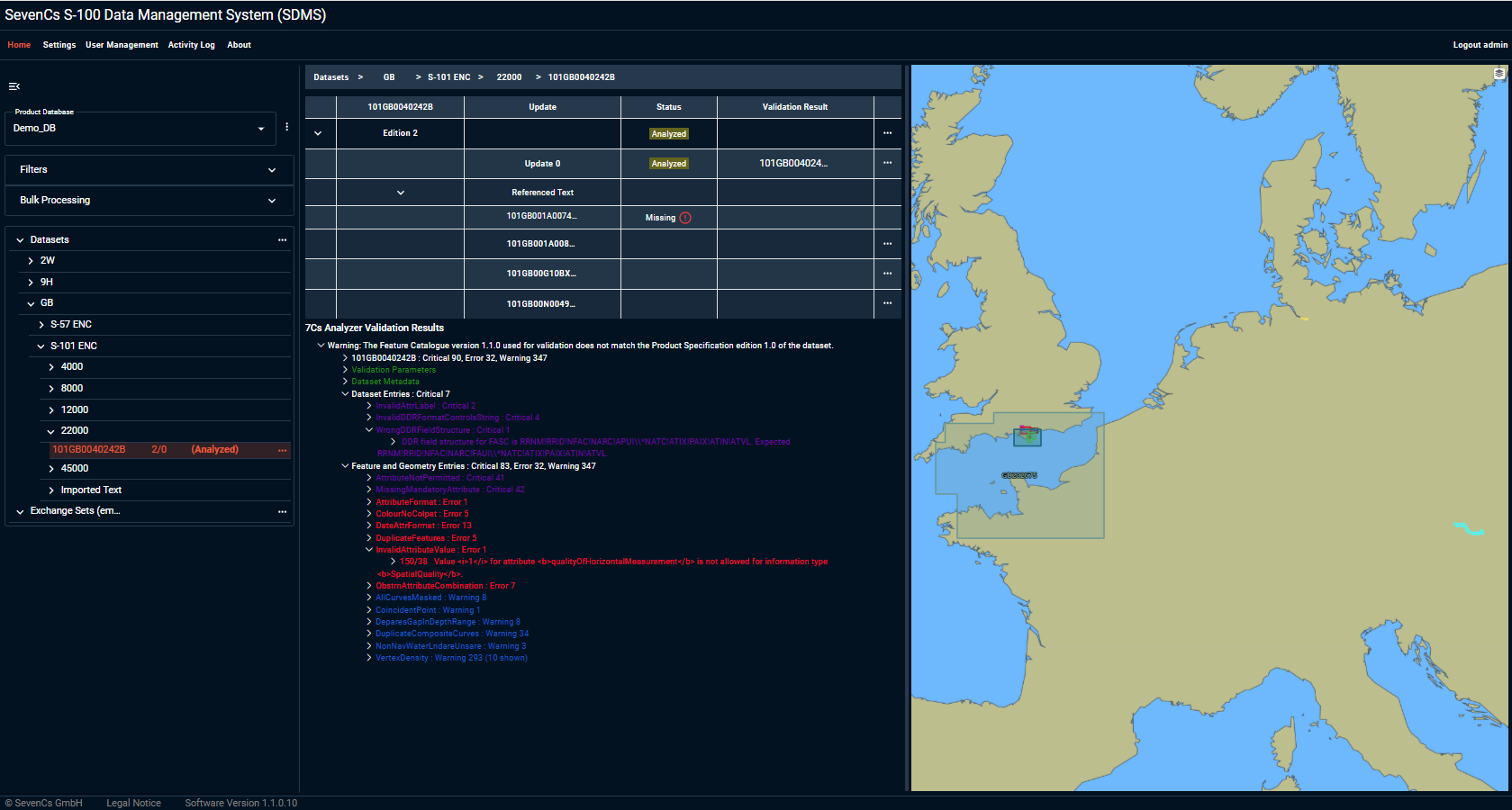SDMS Analyzer Screenshot